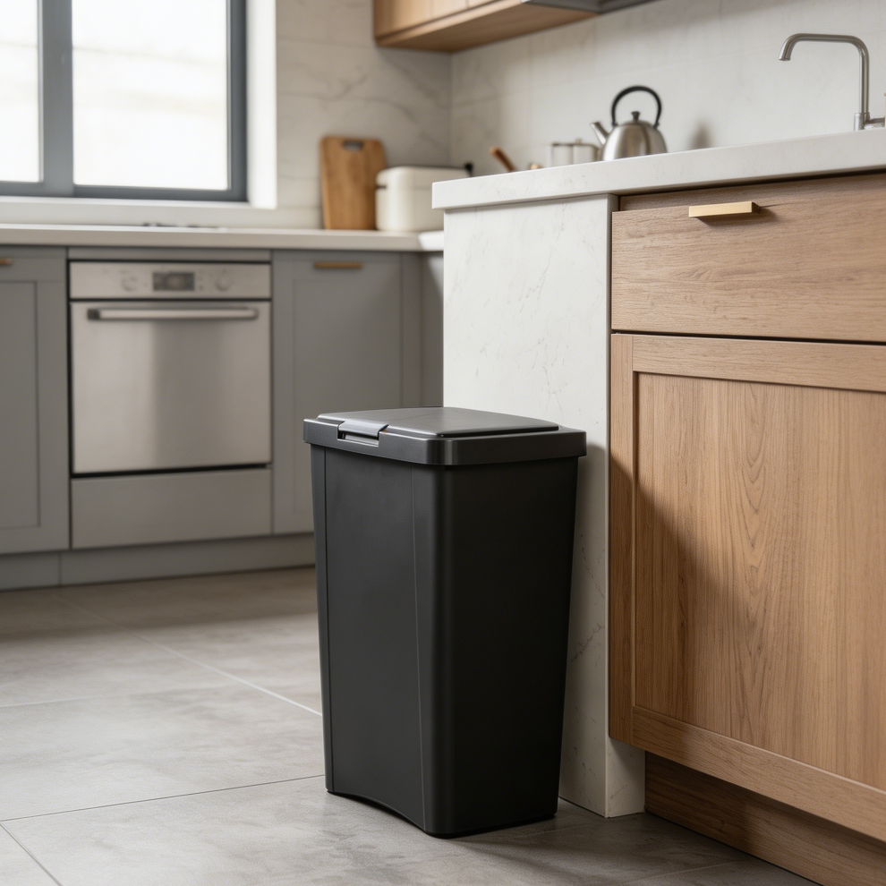 13 Gallon Black Step Trash Can