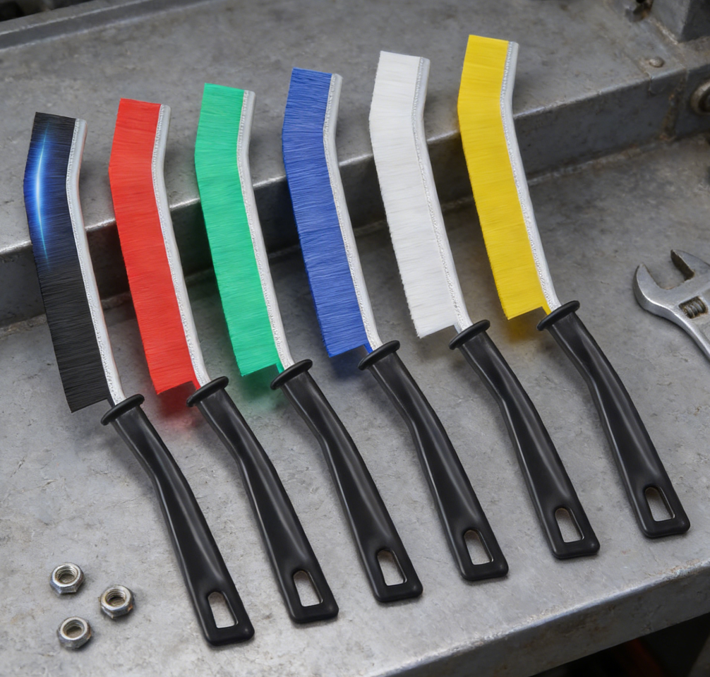 6-Piece Hard Bristle Crevice Cleaning Brush for Narrow Spaces