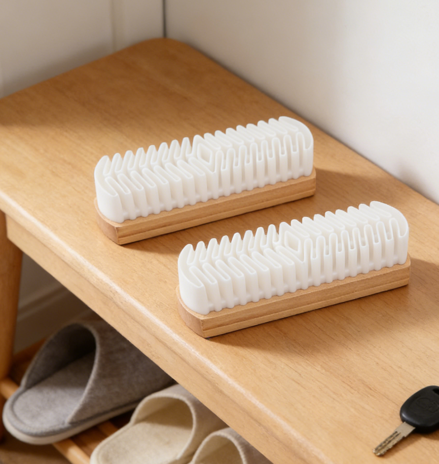 2-Piece Suede Brush with Soft Bristle for Shoes